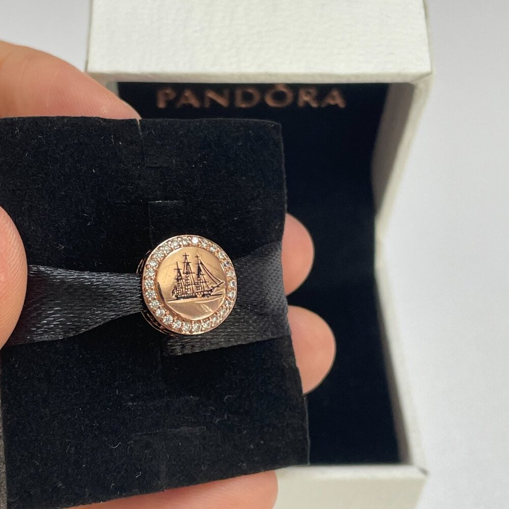 Pandora Boston Bead Charm Trave Charm